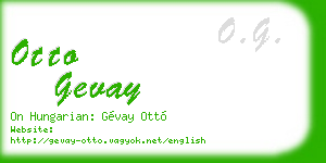 otto gevay business card