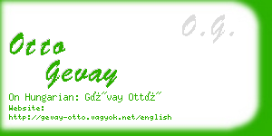 otto gevay business card